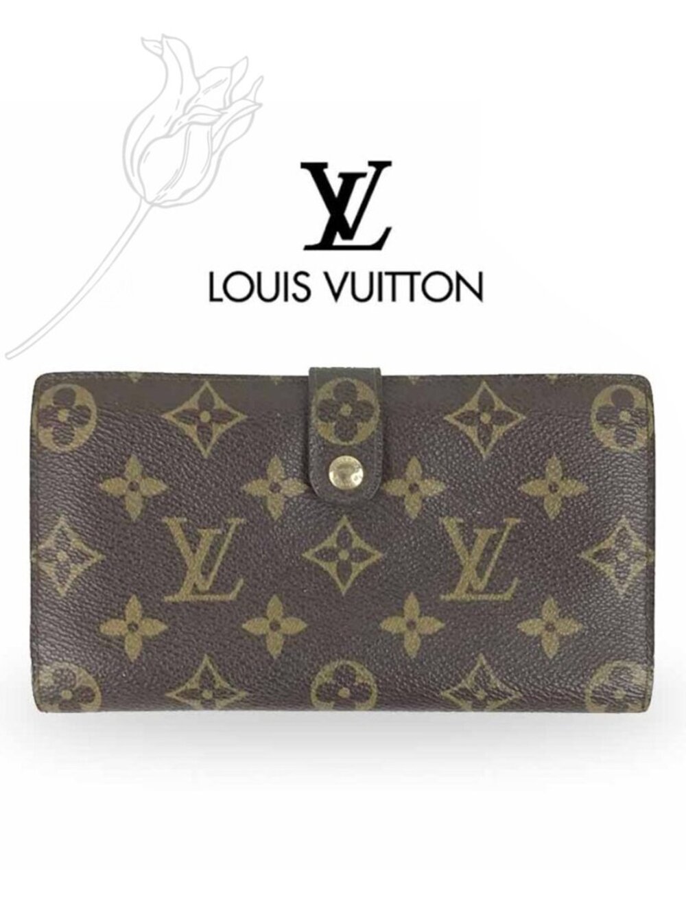 Louis Vuitton Portefeuil Viennois Kiss Lock Wallet Monogram